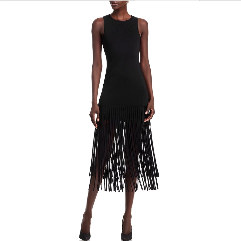 Black Fringe Dress Size XS Petite
